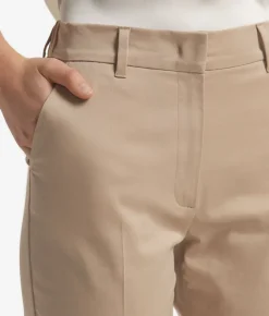 Pantalone sigaretta con zip in cotone