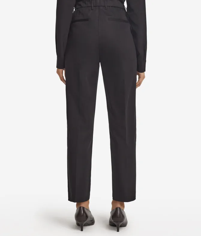 Pantalone sigaretta con zip in cotone