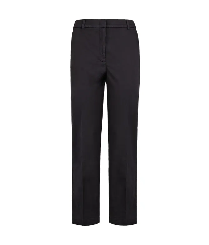 Pantalone sigaretta con zip in cotone