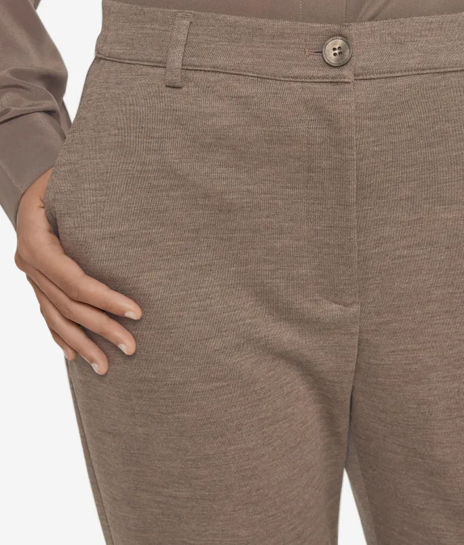 Pantalone sigaretta in jersey di lana