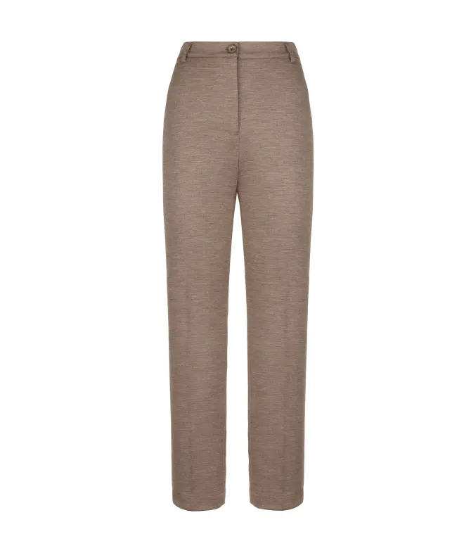 Pantalone sigaretta in jersey di lana
