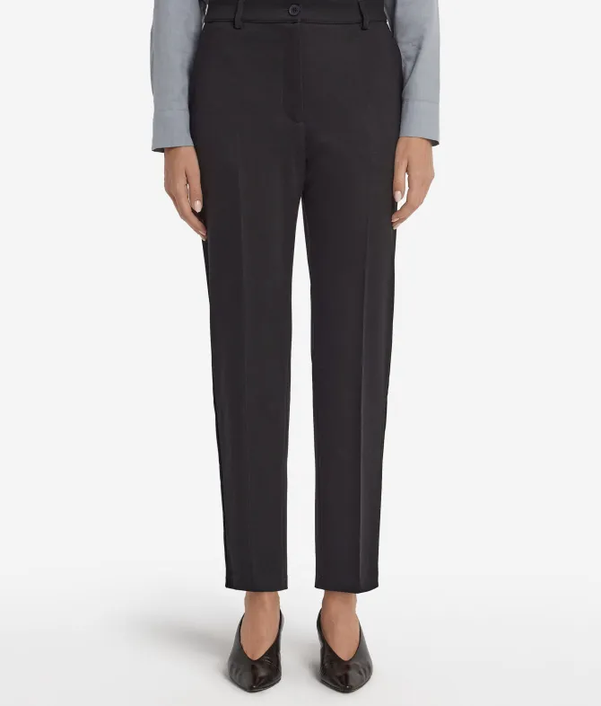 Pantalone sigaretta in jersey di lana