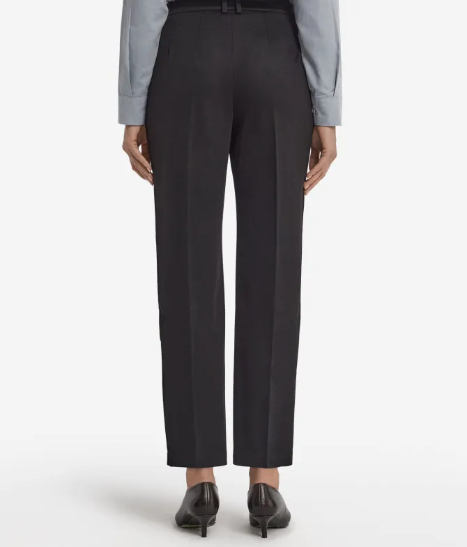 Pantalone sigaretta in jersey di lana
