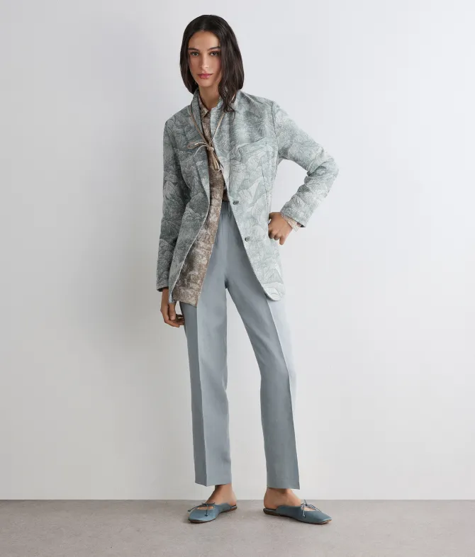Pantalone sigaretta in lino