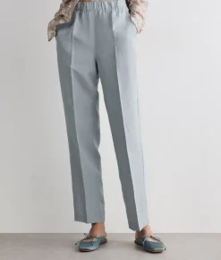 Pantalone sigaretta in lino