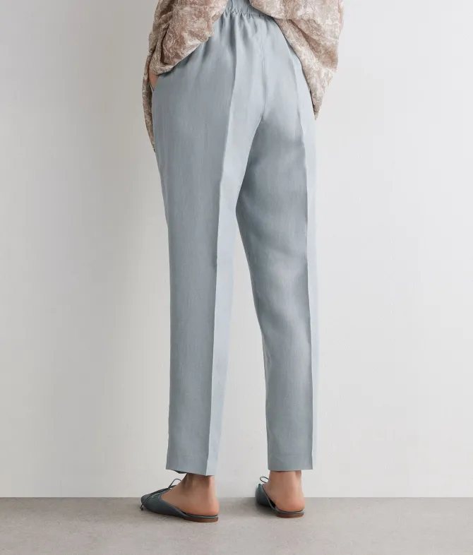 Pantalone sigaretta in lino