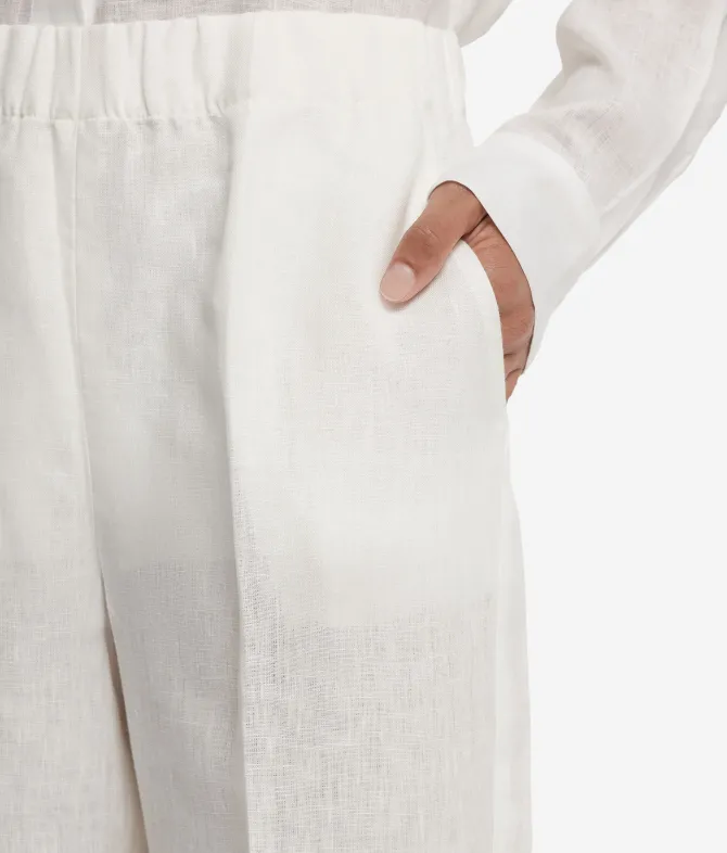 Pantalone sigaretta in lino