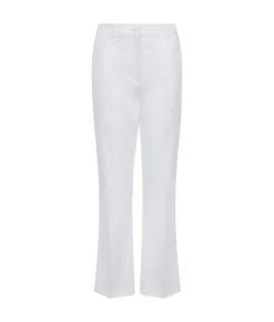 Pantalone trombetta in tessuto di cotone