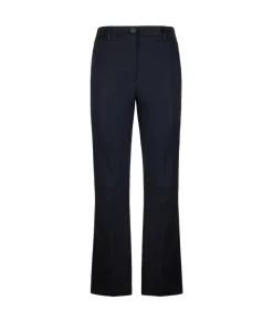 Pantalone trombetta in tessuto di cotone