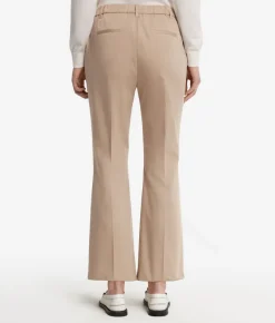 Pantalone trombetta in tessuto di cotone