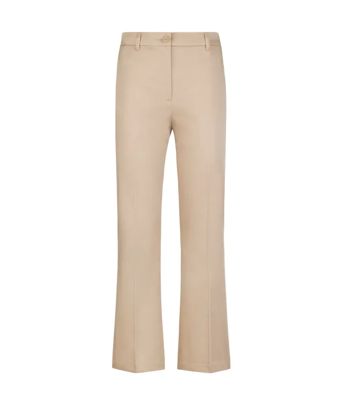Pantalone trombetta in tessuto di cotone