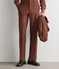 Pantalone waffle in lino cotone