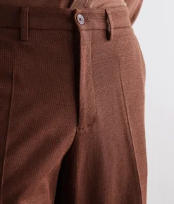 Pantalone waffle in lino cotone