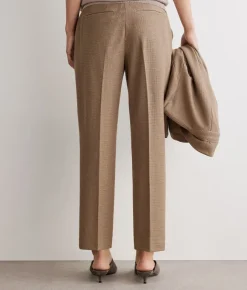 Pantalone waffle in lino cotone