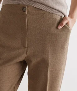 Pantalone waffle in lino cotone