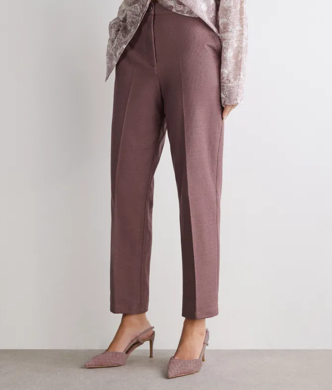 Pantalone waffle in lino cotone