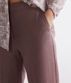 Pantalone waffle in lino cotone