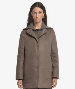 Piumino in seta e cashmere