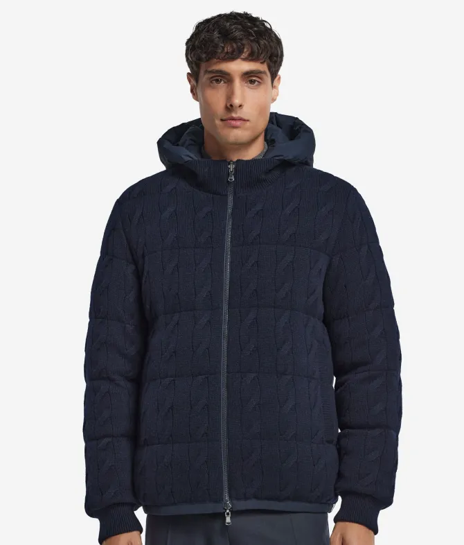 Piumino reversibile con trecce in Cashmere Ultrasoft