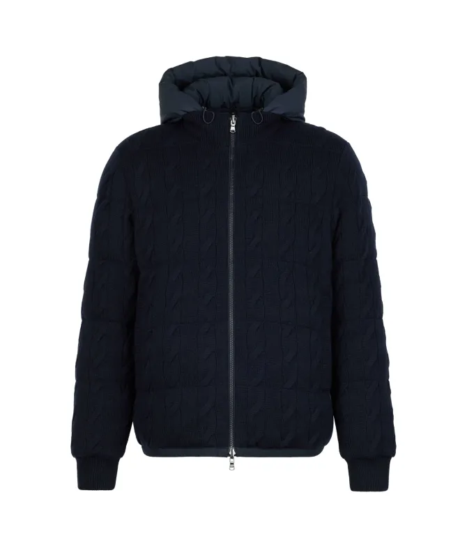 Piumino reversibile con trecce in Cashmere Ultrasoft