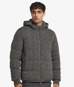 Piumino reversibile con trecce in Cashmere Ultrasoft