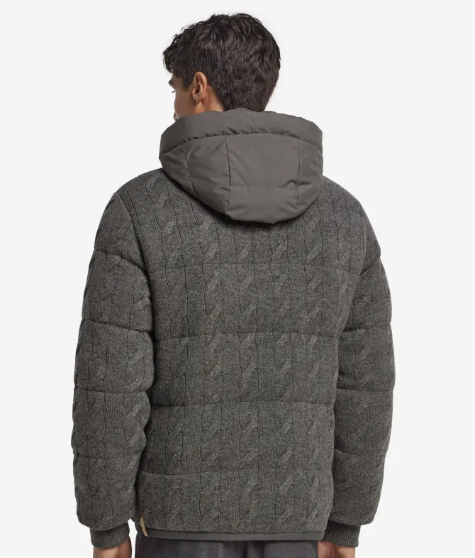 Piumino reversibile con trecce in Cashmere Ultrasoft