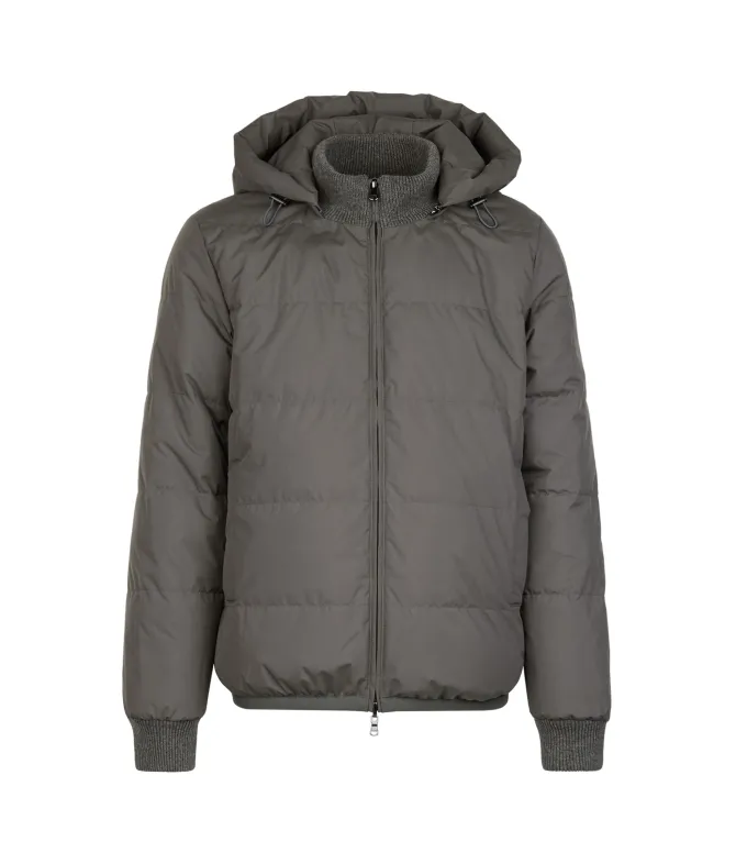 Piumino reversibile con trecce in Cashmere Ultrasoft