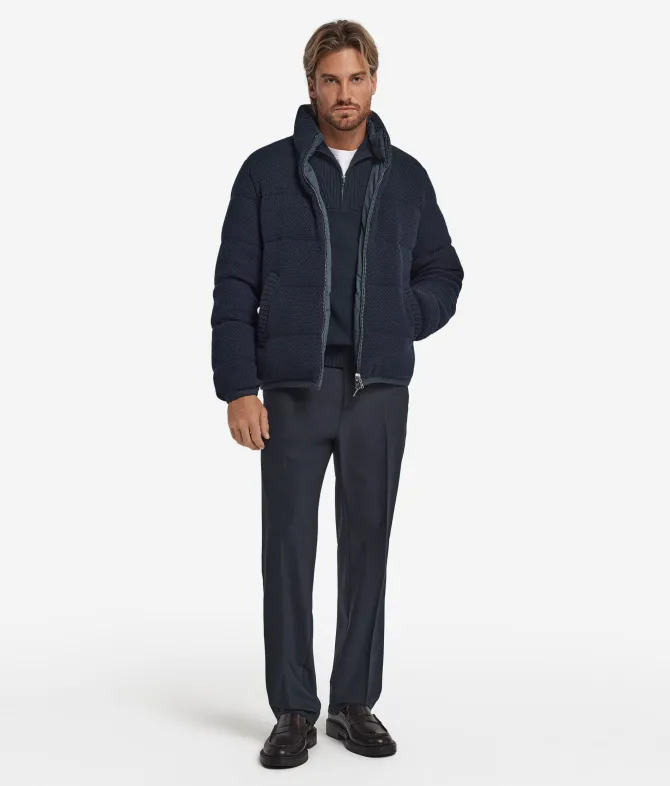 Piumino reversibile in cashmere