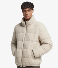 Piumino reversibile in cashmere