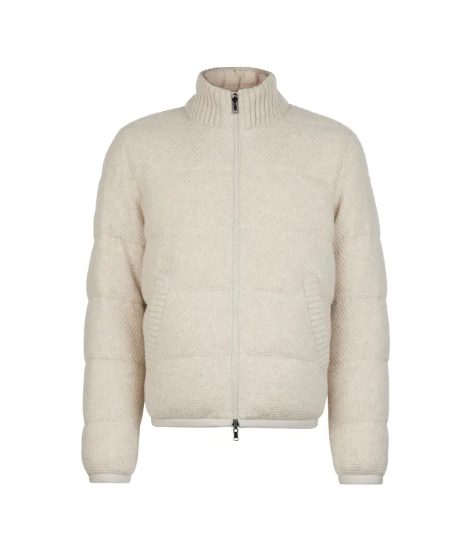 Piumino reversibile in cashmere