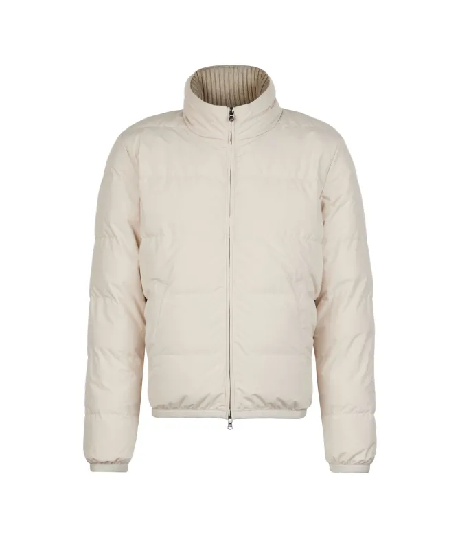 Piumino reversibile in cashmere