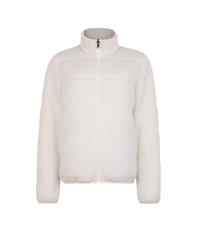 Piumino reversibile in cashmere tricot lamé