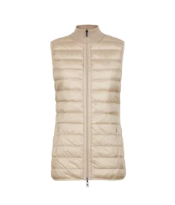Piumino smanicato reversibile con cashmere