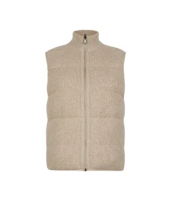 Piumino smanicato reversibile in bouclé