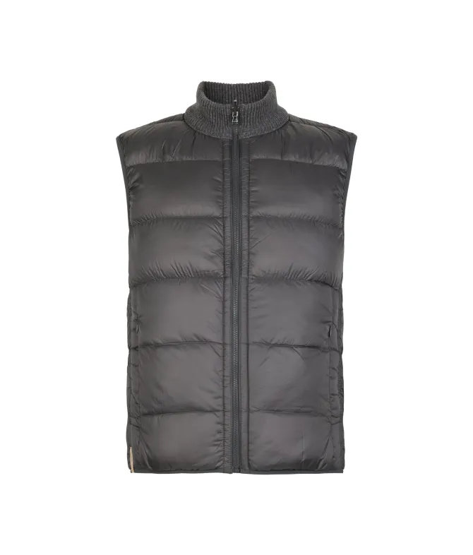 Piumino smanicato reversibile in cashmere