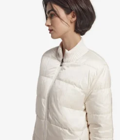 Piumino trecce reversibile in cashmere e tessuto tecnico