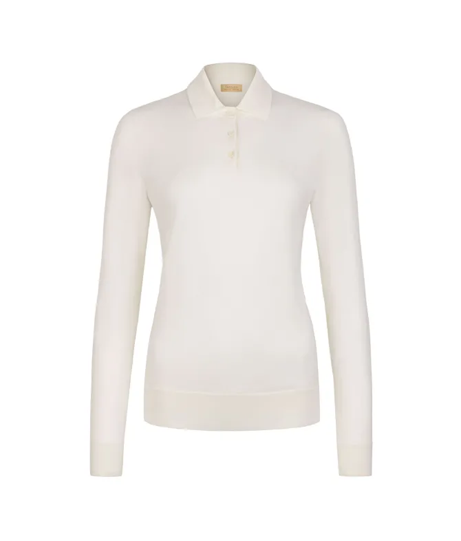 Polo a manica lunga in Cashmere Ultrafine