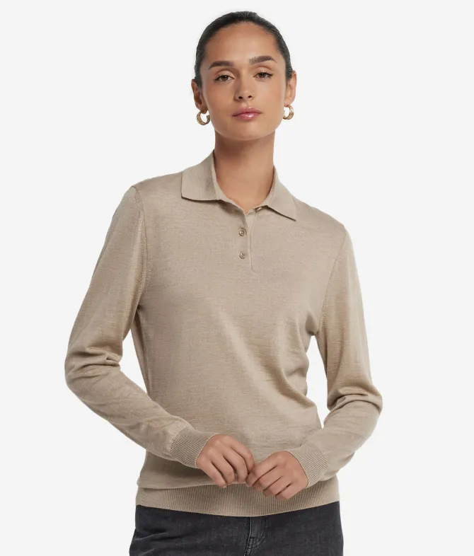 Polo a manica lunga in Cashmere Ultrafine