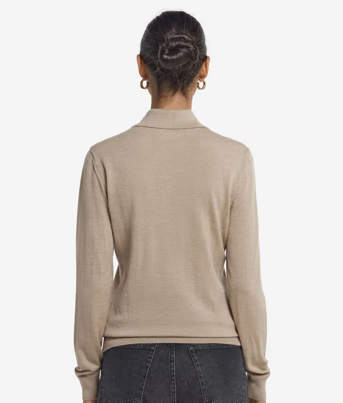 Polo a manica lunga in Cashmere Ultrafine