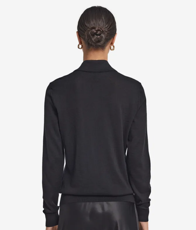 Polo a manica lunga in Cashmere Ultrafine