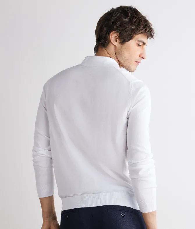 Polo a manica lunga in cotone