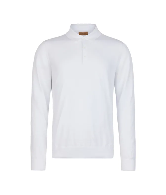 Polo a manica lunga in cotone