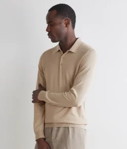 Polo a manica lunga in cotone