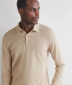 Polo a manica lunga in cotone