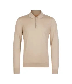 Polo a manica lunga in cotone