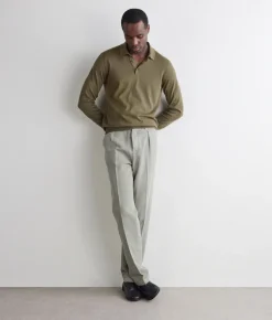 Polo a manica lunga in cotone