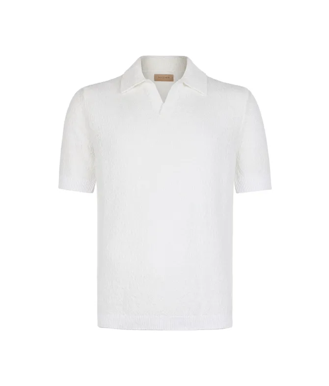 Polo bouclè in cotone