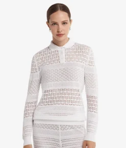 Polo crochet in cotone
