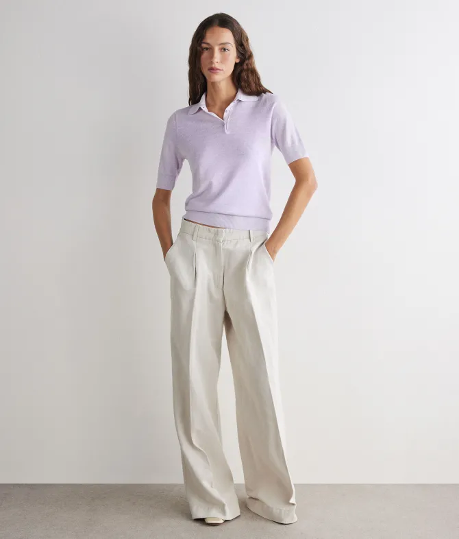 Polo in lino cotone