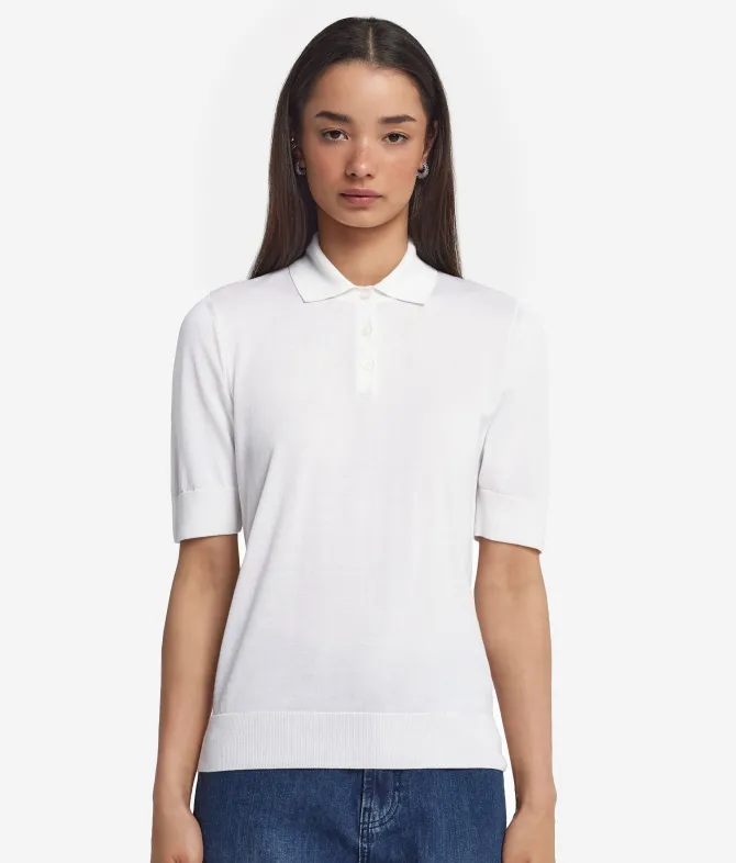 Polo in seta e cotone